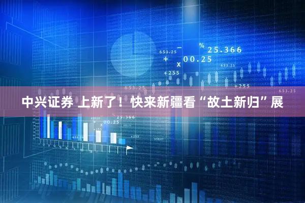 中兴证券 上新了！快来新疆看“故土新归”展