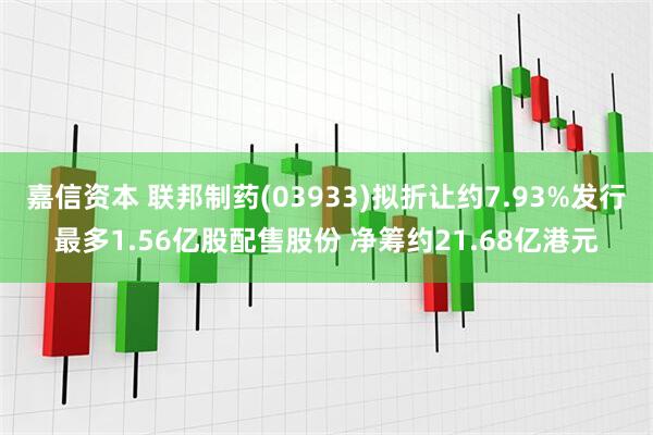 嘉信资本 联邦制药(03933)拟折让约7.93%发行最多1.56亿股配售股份 净筹约21.68亿港元